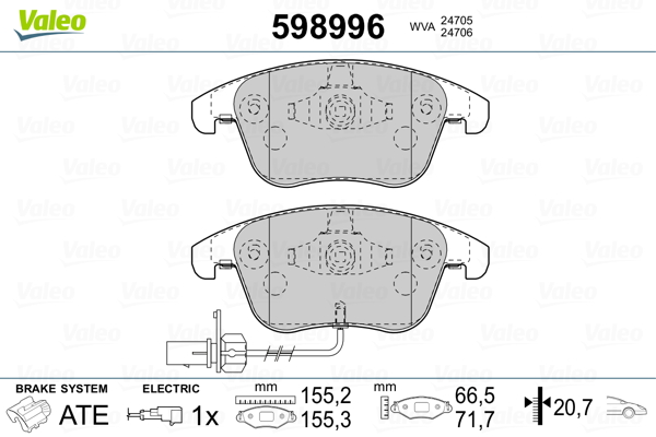 Remblokset Valeo 598996