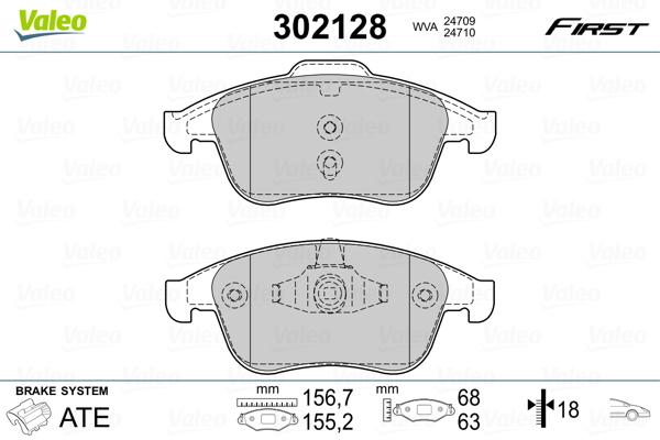 Remblokset Valeo 302128