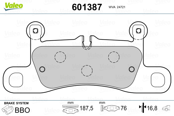 Remblokset Valeo 601387