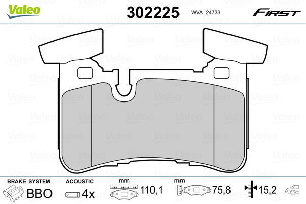 Remblokset Valeo 302225