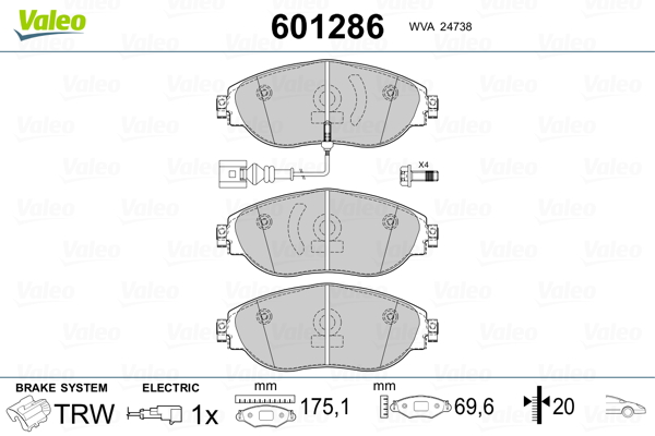 Remblokset Valeo 601286