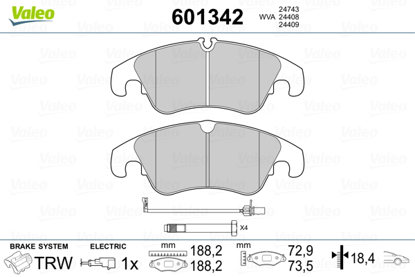 Remblokset Valeo 601342