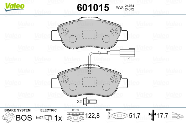 Remblokset Valeo 601015