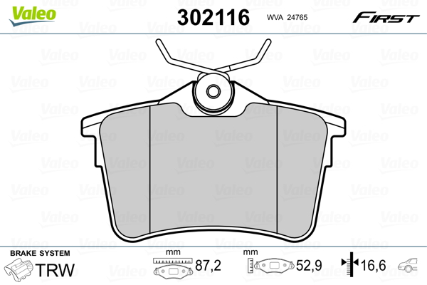 Remblokset Valeo 302116