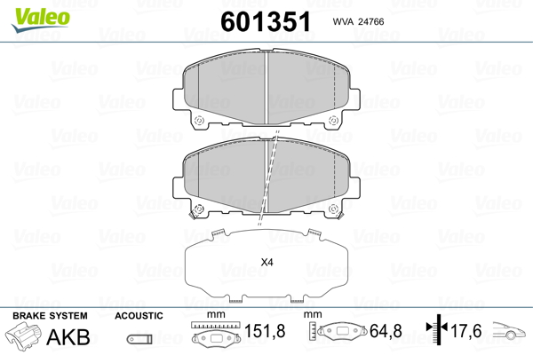 Remblokset Valeo 601351