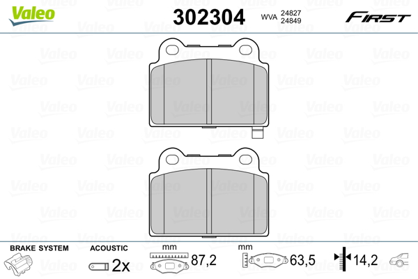 Remblokset Valeo 302304