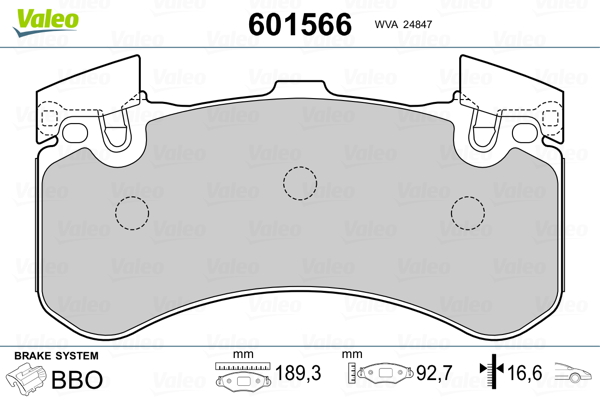 Remblokset Valeo 601566