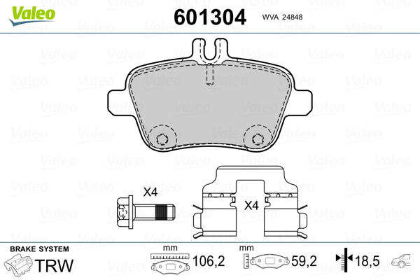 Remblokset Valeo 601304