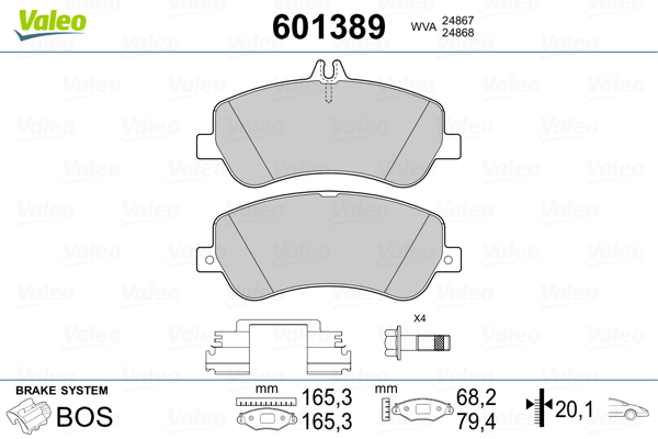 Remblokset Valeo 601389