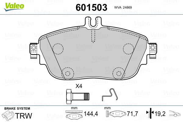 Remblokset Valeo 601503