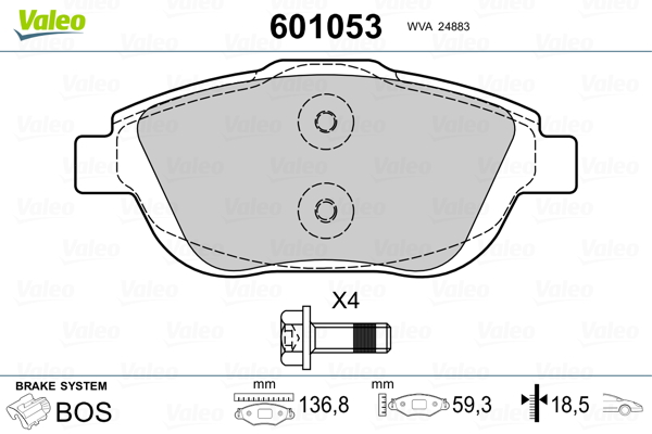 Remblokset Valeo 601053