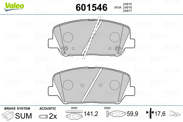 Remblokset Valeo 601546