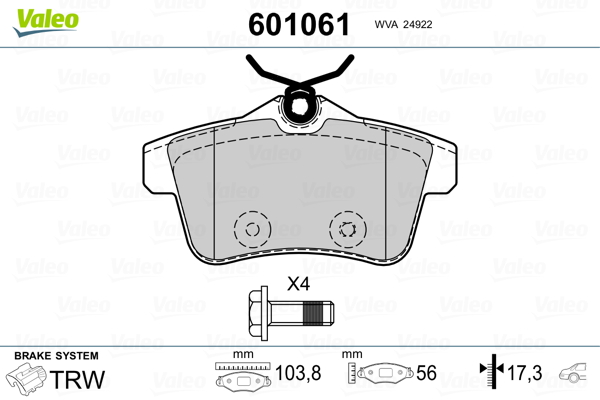 Remblokset Valeo 601061