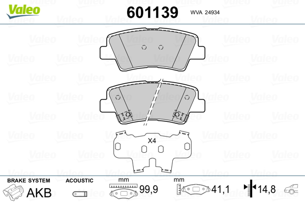 Remblokset Valeo 601139