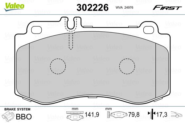 Remblokset Valeo 302226