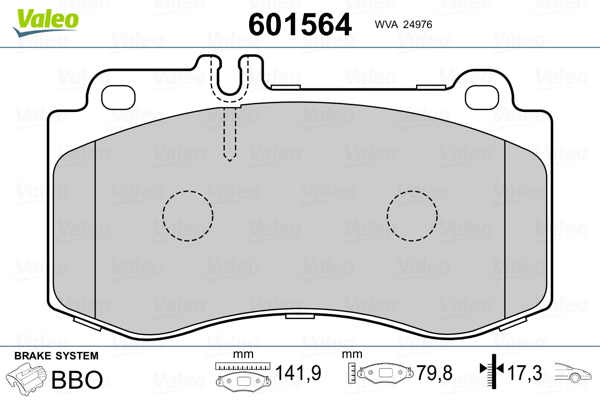Remblokset Valeo 601564
