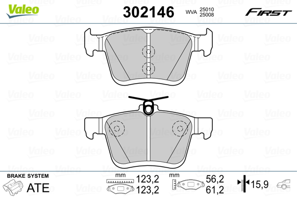 Remblokset Valeo 302146