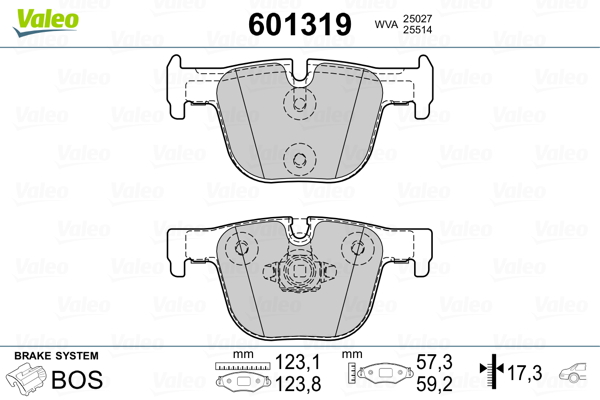 Remblokset Valeo 601319