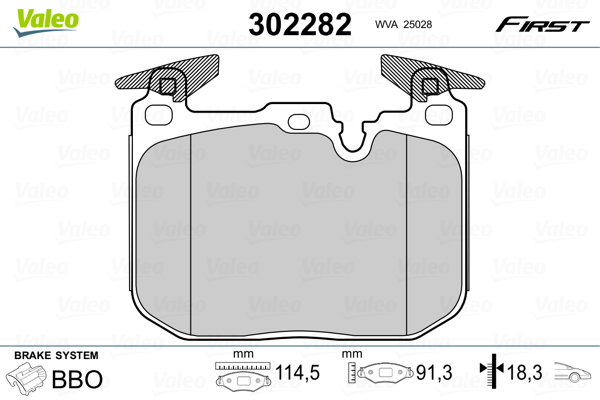 Remblokset Valeo 302282