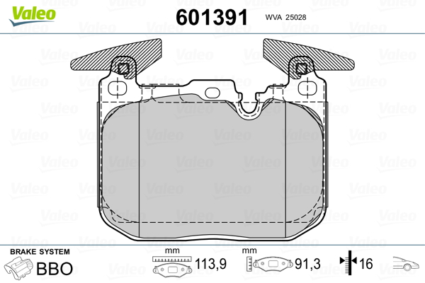 Remblokset Valeo 601391