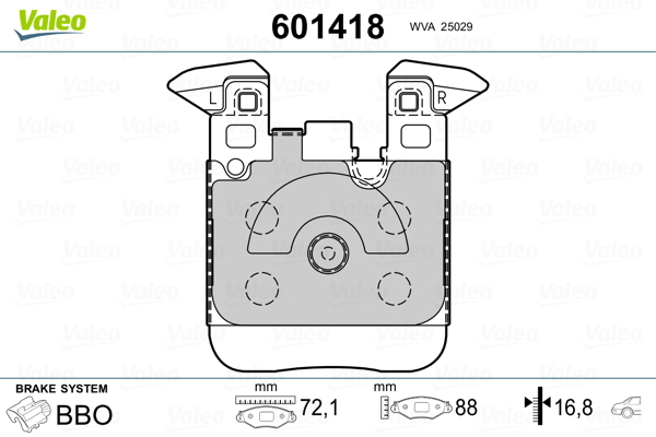 Remblokset Valeo 601418