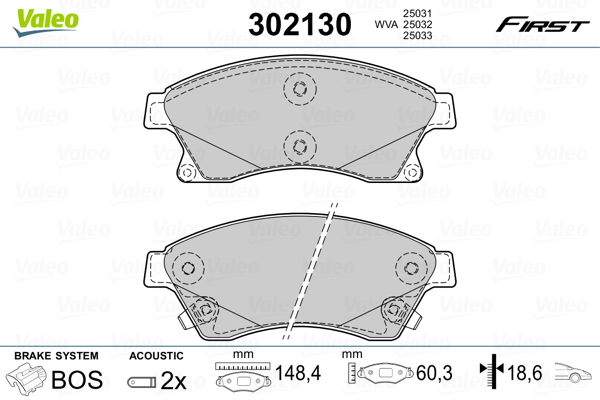 Remblokset Valeo 302130