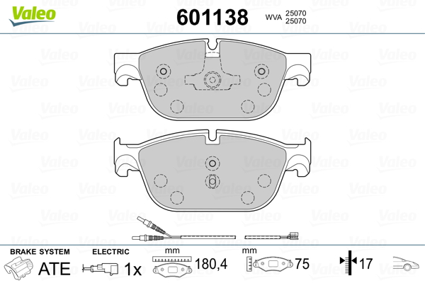 Remblokset Valeo 601138