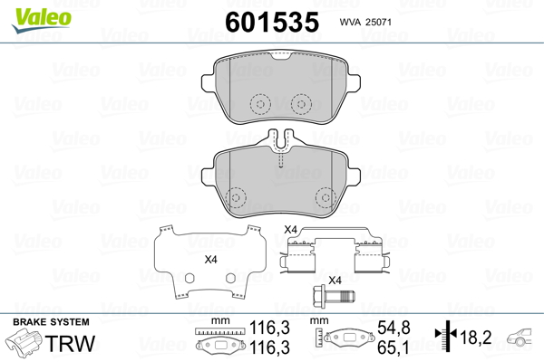 Remblokset Valeo 601535