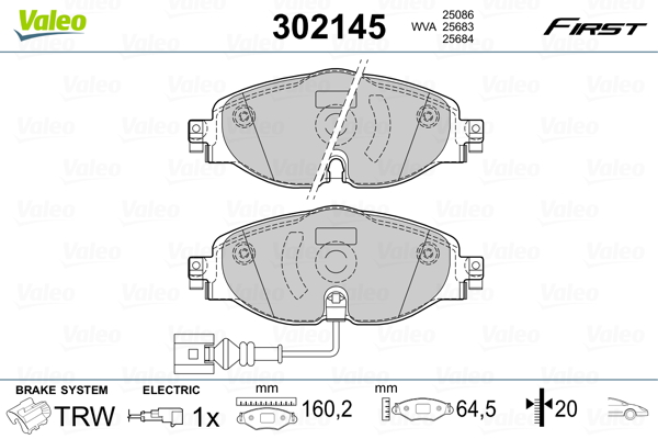 Remblokset Valeo 302145