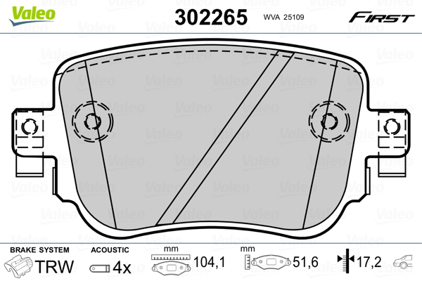 Remblokset Valeo 302265