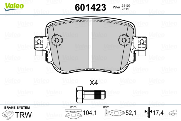 Remblokset Valeo 601423