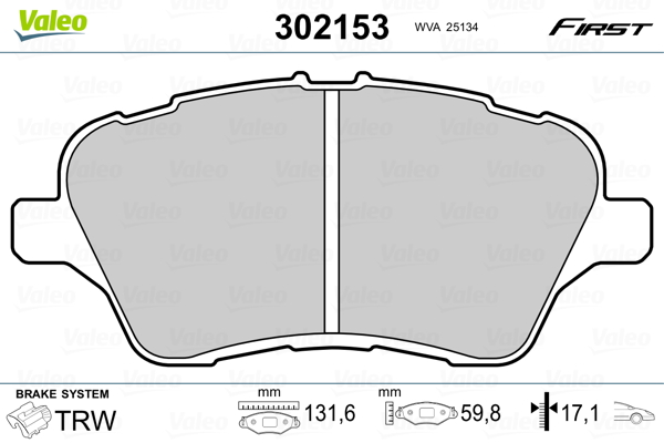 Remblokset Valeo 302153