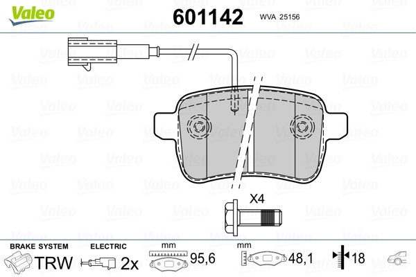 Remblokset Valeo 601142