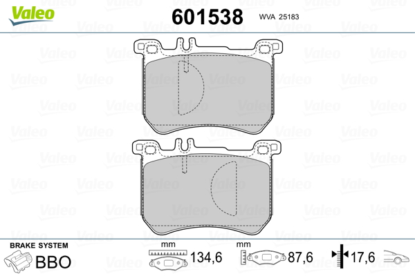 Remblokset Valeo 601538