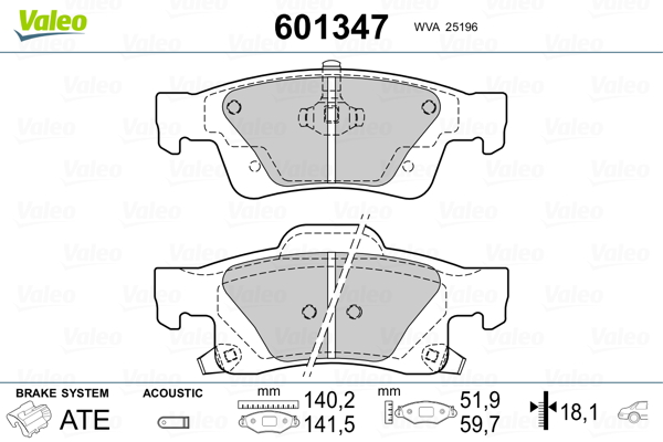 Remblokset Valeo 601347