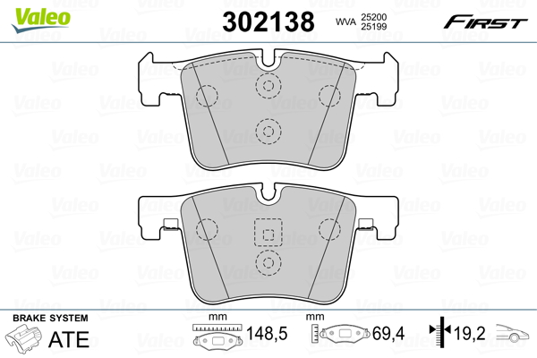 Remblokset Valeo 302138