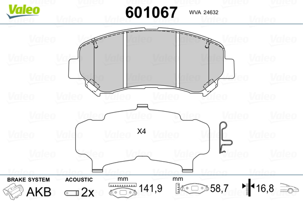 Remblokset Valeo 601067