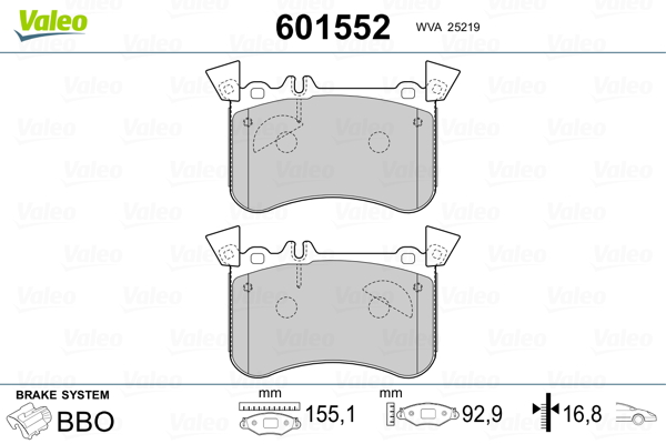 Remblokset Valeo 601552