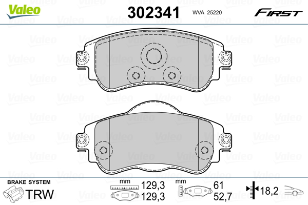 Remblokset Valeo 302341