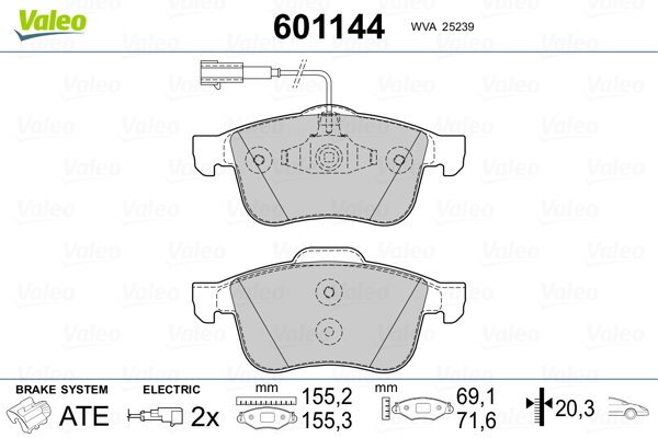 Remblokset Valeo 601144