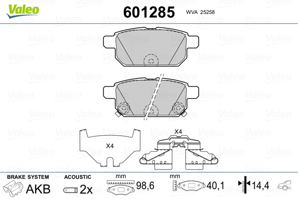 Remblokset Valeo 601285