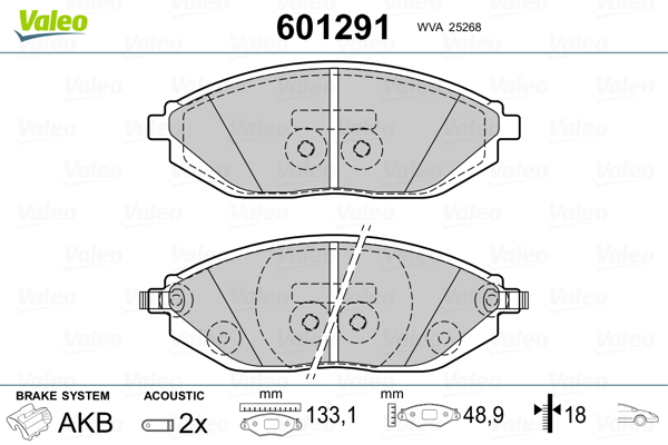 Remblokset Valeo 601291