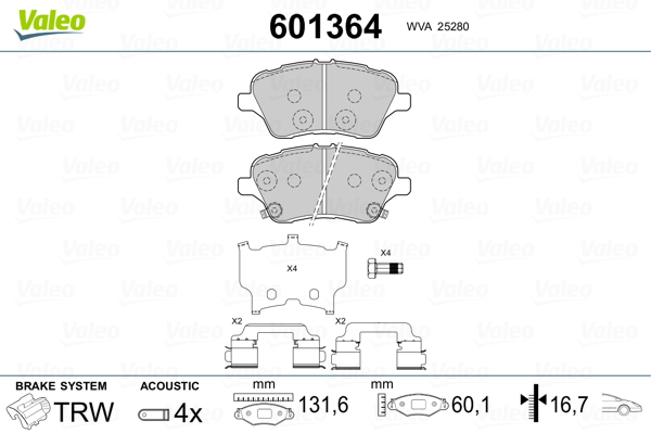 Remblokset Valeo 601364