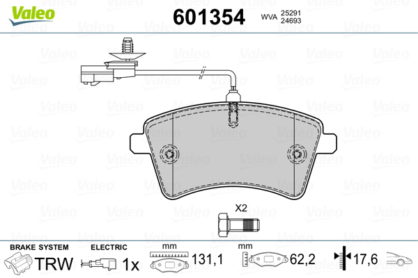 Remblokset Valeo 601354