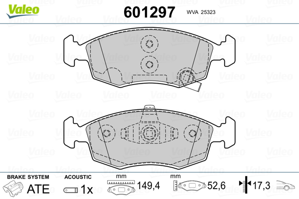 Remblokset Valeo 601297