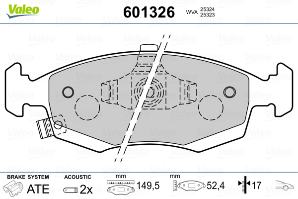 Remblokset Valeo 601326