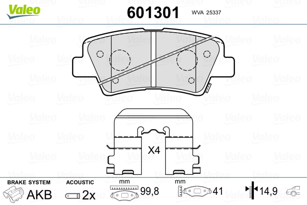 Remblokset Valeo 601301