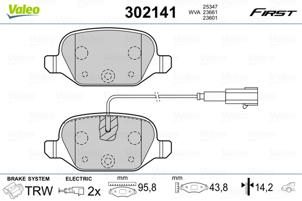 Remblokset Valeo 302141