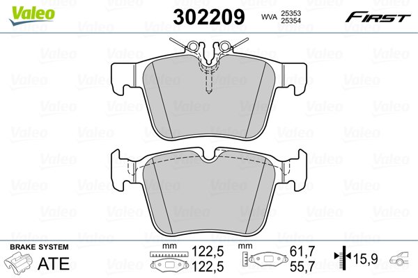 Remblokset Valeo 302209