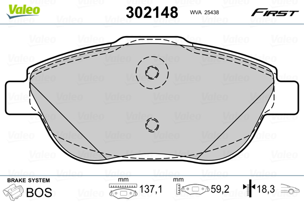 Remblokset Valeo 302148